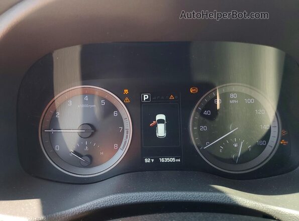 KM8J33A2XGU257355 2016 HYUNDAI TUCSON White Vista del cuadro de instrumentos