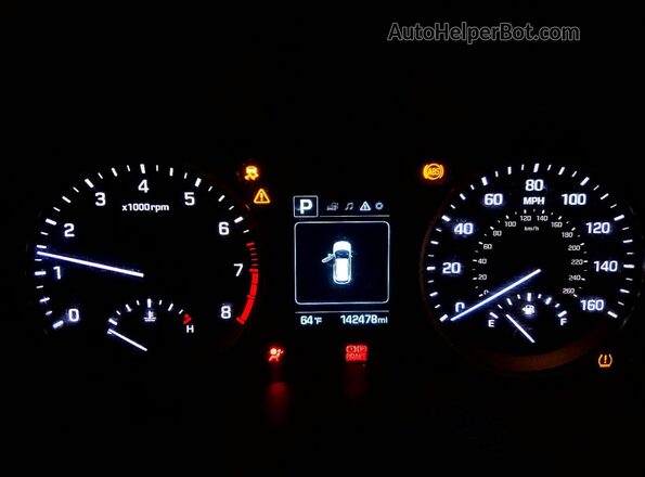 KM8J33A40GU040737 2016 HYUNDAI TUCSON Black ხელსაწყოთა პანელის ხედი