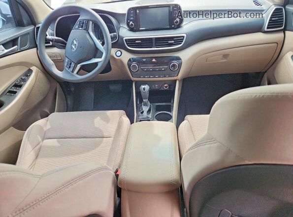 KM8J33A43LU141524 2020 HYUNDAI TUCSON White Առջևի վահանակի տեսք