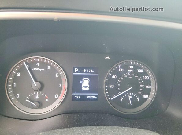 KM8J33A43LU160140 2020 HYUNDAI TUCSON White Vista del cuadro de instrumentos