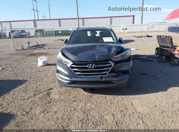 KM8J33A44JU660482 2018 HYUNDAI TUCSON Blue Вид задньої частини салону
