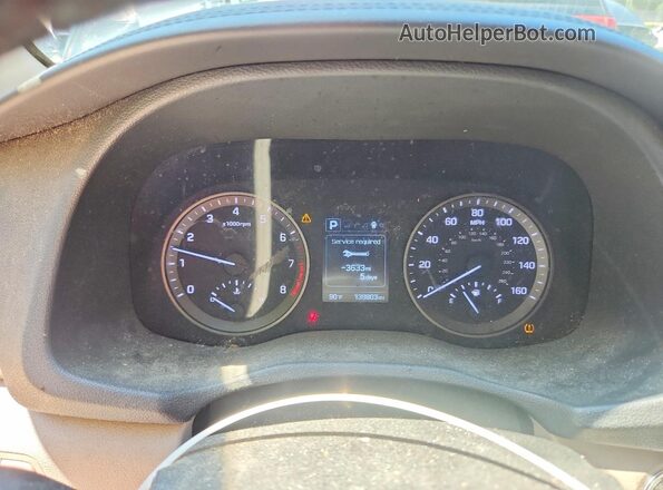 KM8J33A44JU708837 2018 HYUNDAI TUCSON Black Widok zestawu wskaźników