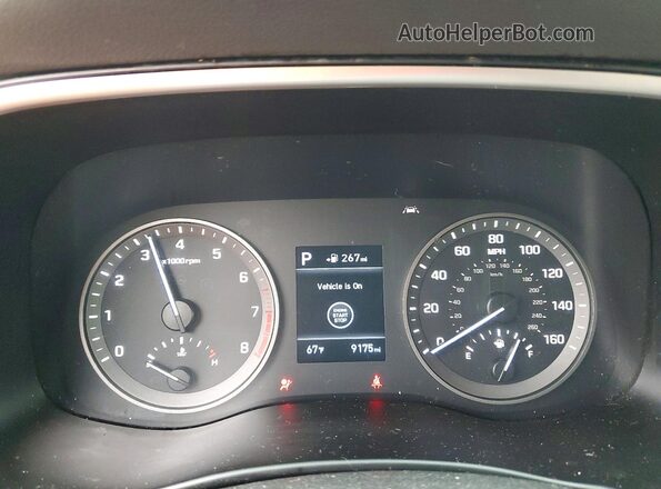 KM8J33A44LU162222 2020 HYUNDAI TUCSON Brown Instrument cluster view