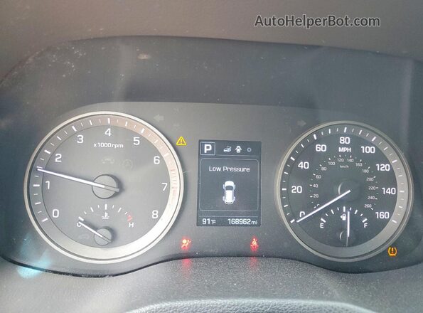 KM8J33A45GU096432 2016 HYUNDAI TUCSON Blue Widok zestawu wskaźników