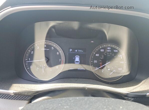 KM8J33A45KU044095 2019 HYUNDAI TUCSON White Вид щитка приладів