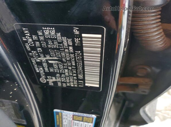 KM8J33A46GU076724 2016 HYUNDAI TUCSON Black Vista del compartimento del motor