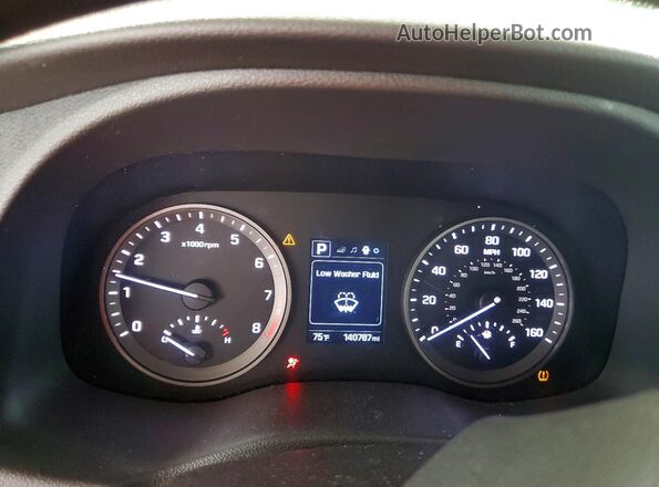KM8J33A46GU076724 2016 HYUNDAI TUCSON Black Vista del cuadro de instrumentos