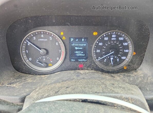 KM8J33A47HU417498 2017 HYUNDAI TUCSON Оранжевый Вид щитка приборов