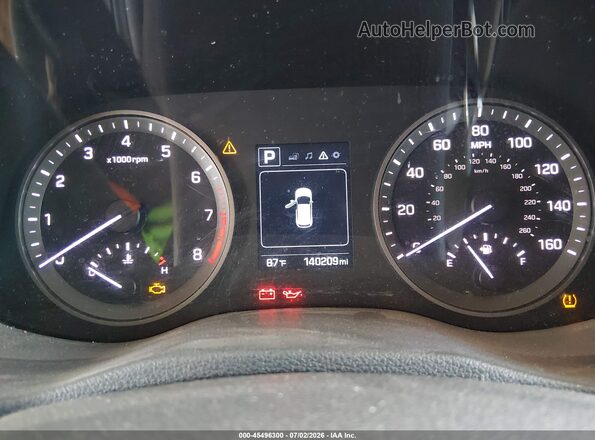 KM8J33A48GU180812 2016 HYUNDAI TUCSON Gray უკანა სავარძლების ხედი