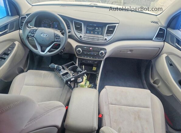 KM8J33A49JU639417 2018 HYUNDAI TUCSON White Widok deski rozdzielczej