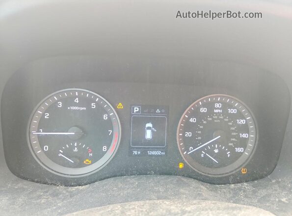 KM8J33A49JU639417 2018 HYUNDAI TUCSON White Widok zestawu wskaźników