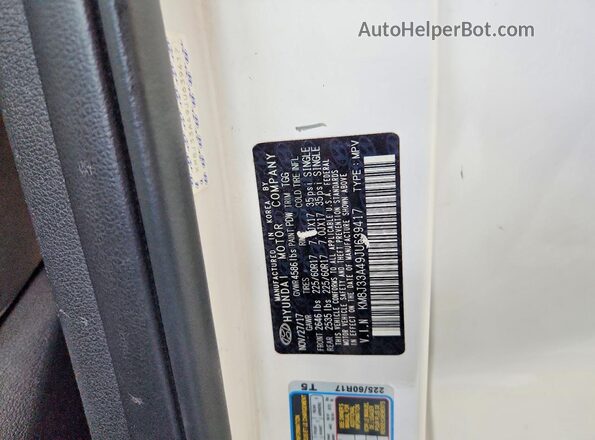 KM8J33A49JU639417 2018 HYUNDAI TUCSON White Widok komory silnika