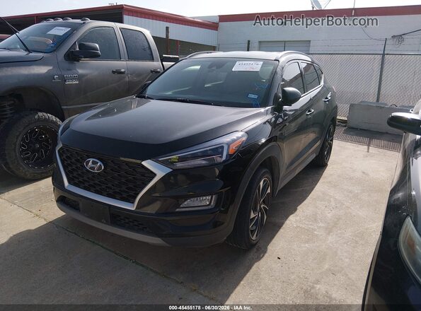 KM8J33AL0MU412287 2021 HYUNDAI TUCSON Black Առջևի ձախ երեք քառորդ տեսարան