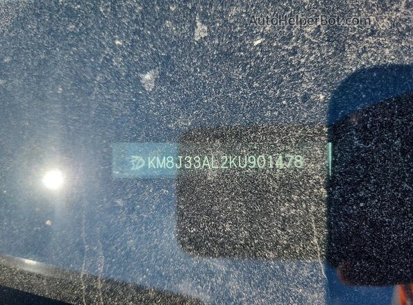 KM8J33AL2KU901478 2019 HYUNDAI TUCSON White VIN sticker view