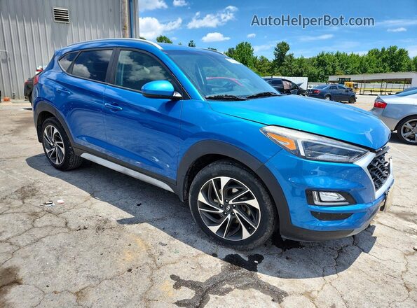 KM8J33AL2KU981414 2019 HYUNDAI TUCSON Blue Delantero derecho