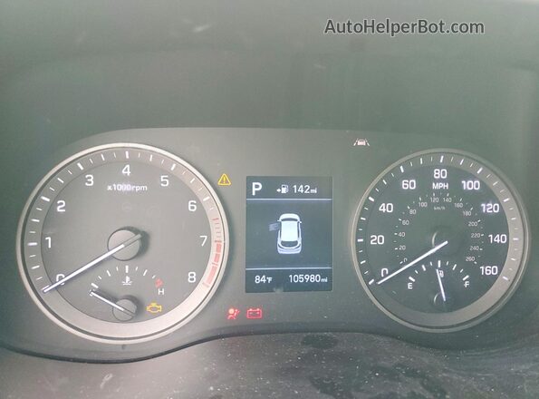 KM8J33AL3LU216665 2020 HYUNDAI TUCSON Black Вид щитка приладів