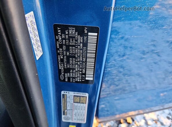 KM8J33AL4MU335259 2021 HYUNDAI TUCSON Blue Շարժիչի բաժամունքի տեսք