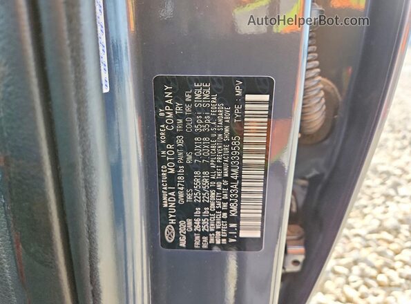 KM8J33AL4MU339585 2021 HYUNDAI TUCSON Серый Вид наклейки с VIN-кодом