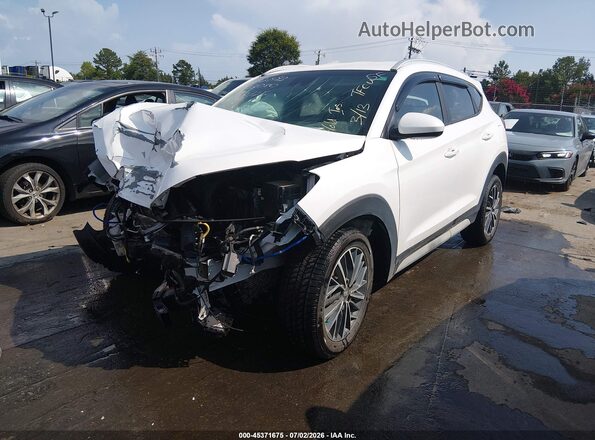KM8J33AL5MU321483 2021 HYUNDAI TUCSON White Vista tres cuartos delantera izquierda