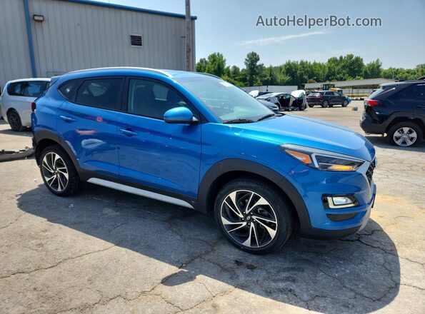 KM8J33AL7MU295095 2021 HYUNDAI TUCSON Синий Передняя правая четверть