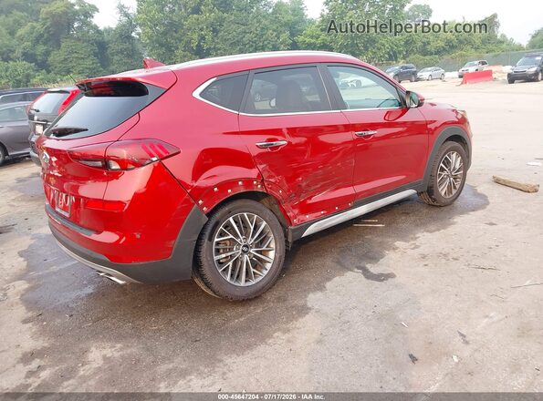 KM8J33AL8MU384576 2021 HYUNDAI TUCSON Red Задня права чверть