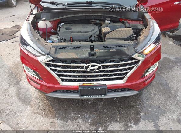 KM8J33AL8MU384576 2021 HYUNDAI TUCSON Red Вид ззаду