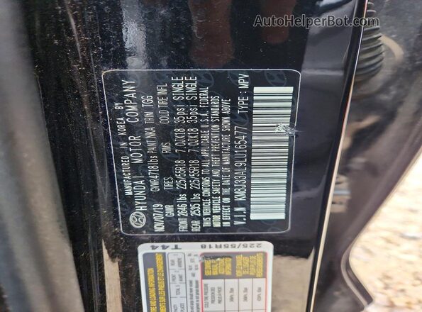 KM8J33AL9LU165477 2020 HYUNDAI TUCSON Black VIN կոդի պիտակի տեսք