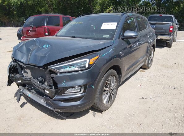 KM8J33ALXMU368184 2021 HYUNDAI TUCSON Gray Vista tres cuartos delantera izquierda