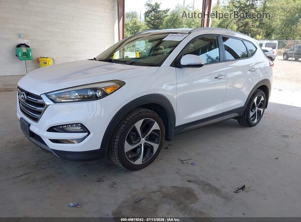 KM8J3CA20GU023645 2016 HYUNDAI TUCSON White Առջևի ձախ երեք քառորդ տեսարան
