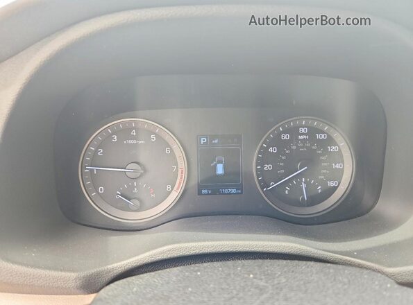 KM8J3CA21HU447630 2017 HYUNDAI TUCSON White Vista del cuadro de instrumentos
