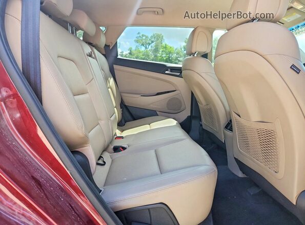 KM8J3CA21JU645811 2018 HYUNDAI TUCSON Red Vista interior trasera