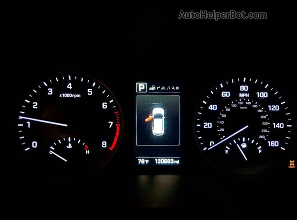 KM8J3CA23GU074198 2016 HYUNDAI TUCSON Black Vista del cuadro de instrumentos