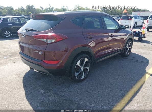 KM8J3CA23GU080647 2016 HYUNDAI TUCSON Burgundy Задня права чверть