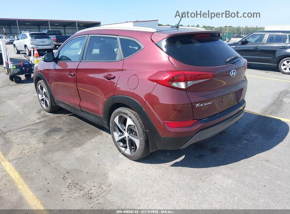 KM8J3CA23GU080647 2016 HYUNDAI TUCSON Burgundy Задня ліва чверть