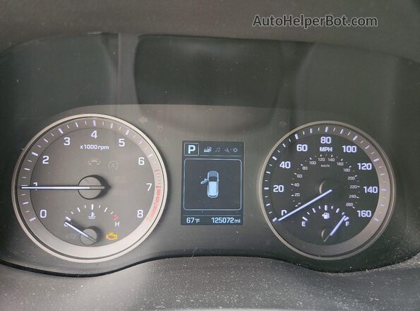KM8J3CA24GU069222 2016 HYUNDAI TUCSON Orange Widok zestawu wskaźników