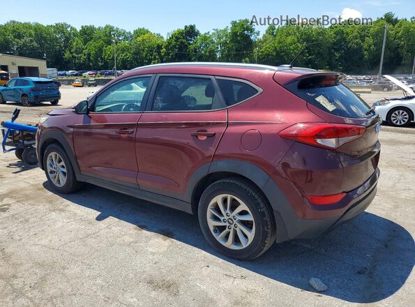 KM8J3CA24GU124347 2016 HYUNDAI TUCSON Maroon Հետևի ձախ