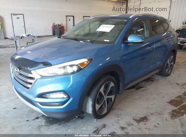 KM8J3CA24HU320807 2017 HYUNDAI TUCSON Blue Передня ліва чверть