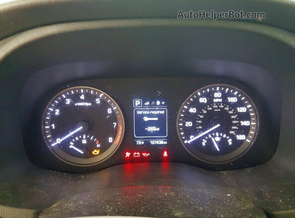 KM8J3CA25HU308150 2017 HYUNDAI TUCSON White Instrument cluster view