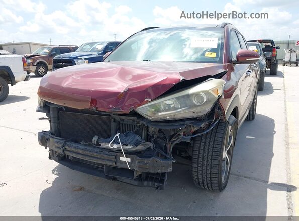 KM8J3CA28GU042220 2016 HYUNDAI TUCSON Maroon Vista frontal