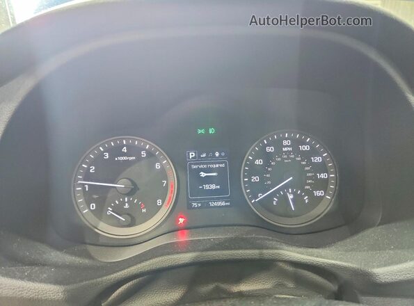 KM8J3CA28JU833516 2018 HYUNDAI TUCSON Синий Вид щитка приборов