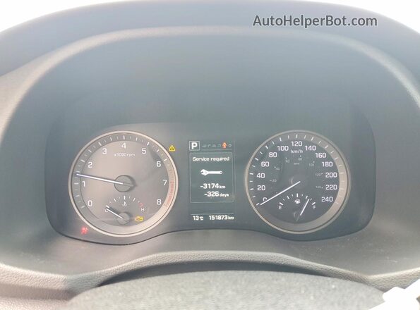 KM8J3CA29GU104708 2016 HYUNDAI TUCSON Burgundy Widok zestawu wskaźników