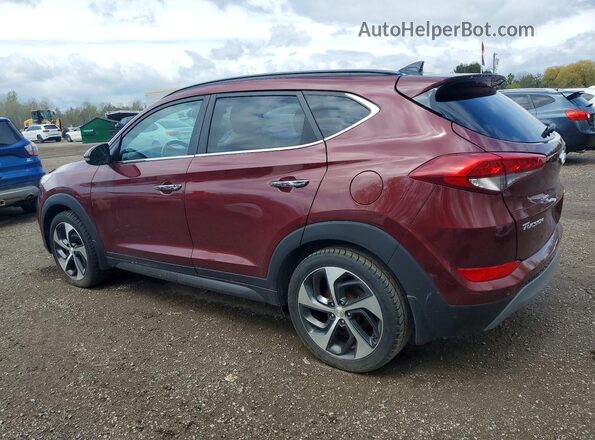KM8J3CA29GU104708 2016 HYUNDAI TUCSON Burgundy Tył lewy