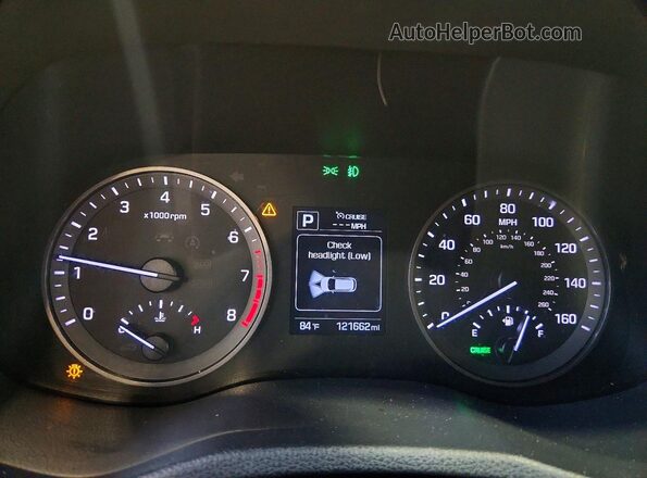 KM8J3CA29JU643367 2018 HYUNDAI TUCSON Blue Вид щитка приладів