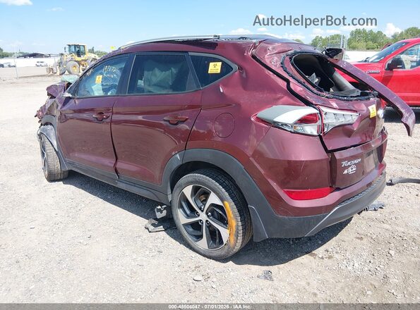 KM8J3CA2XGU035978 2016 HYUNDAI TUCSON Red Задня ліва чверть
