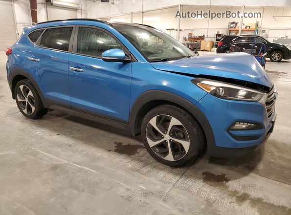 KM8J3CA2XGU130086 2016 HYUNDAI TUCSON Синий Передняя правая четверть