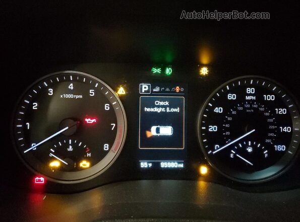 KM8J3CA2XGU130086 2016 HYUNDAI TUCSON Синий Вид щитка приборов