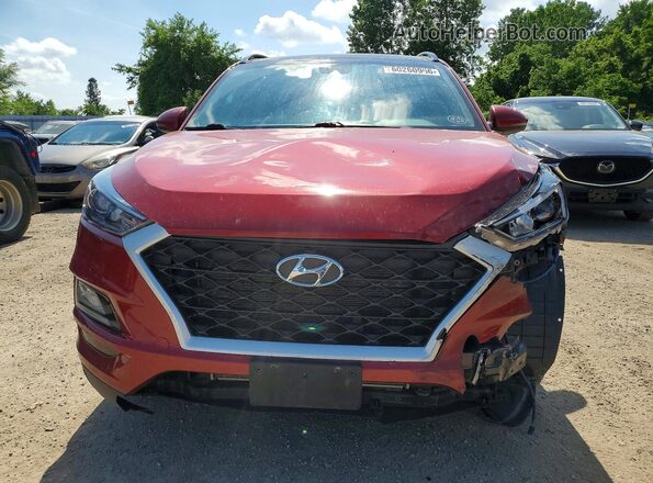 KM8J3CA42MU407147 2021 HYUNDAI TUCSON Red Դիմացի տեսք