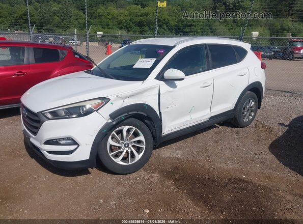 KM8J3CA44GU194917 2016 HYUNDAI TUCSON White Առջևի ձախ երեք քառորդ տեսարան