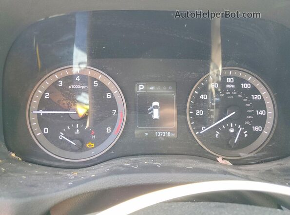 KM8J3CA44JU606941 2018 HYUNDAI TUCSON Gray Widok zestawu wskaźników