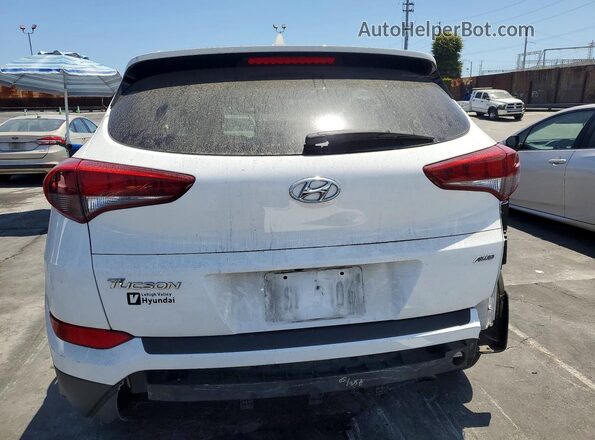 KM8J3CA44JU773591 2018 HYUNDAI TUCSON Белый Вид сзади